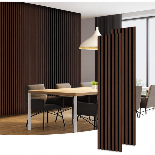 Dark Brown - Acoustic Wood 114"x24" 9.5ftx2ft