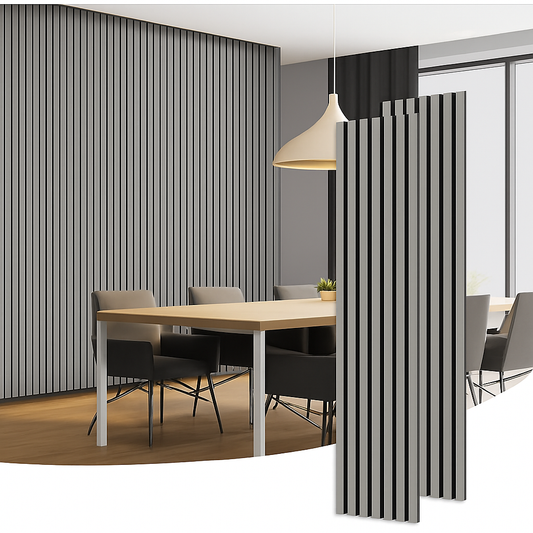 Grey - Acoustic Wood 114"x24" 9.5ftx2ft