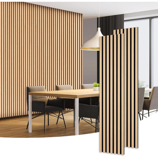 Acoustic Wood Oak & Black 114"x24" 9.5ftx2ft